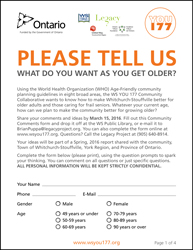 WS YOU 177 Age-Friendly Community Comments Form