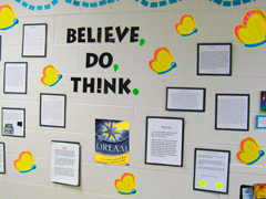 Students at St. James School share the Believe, Do, Think of their dreams